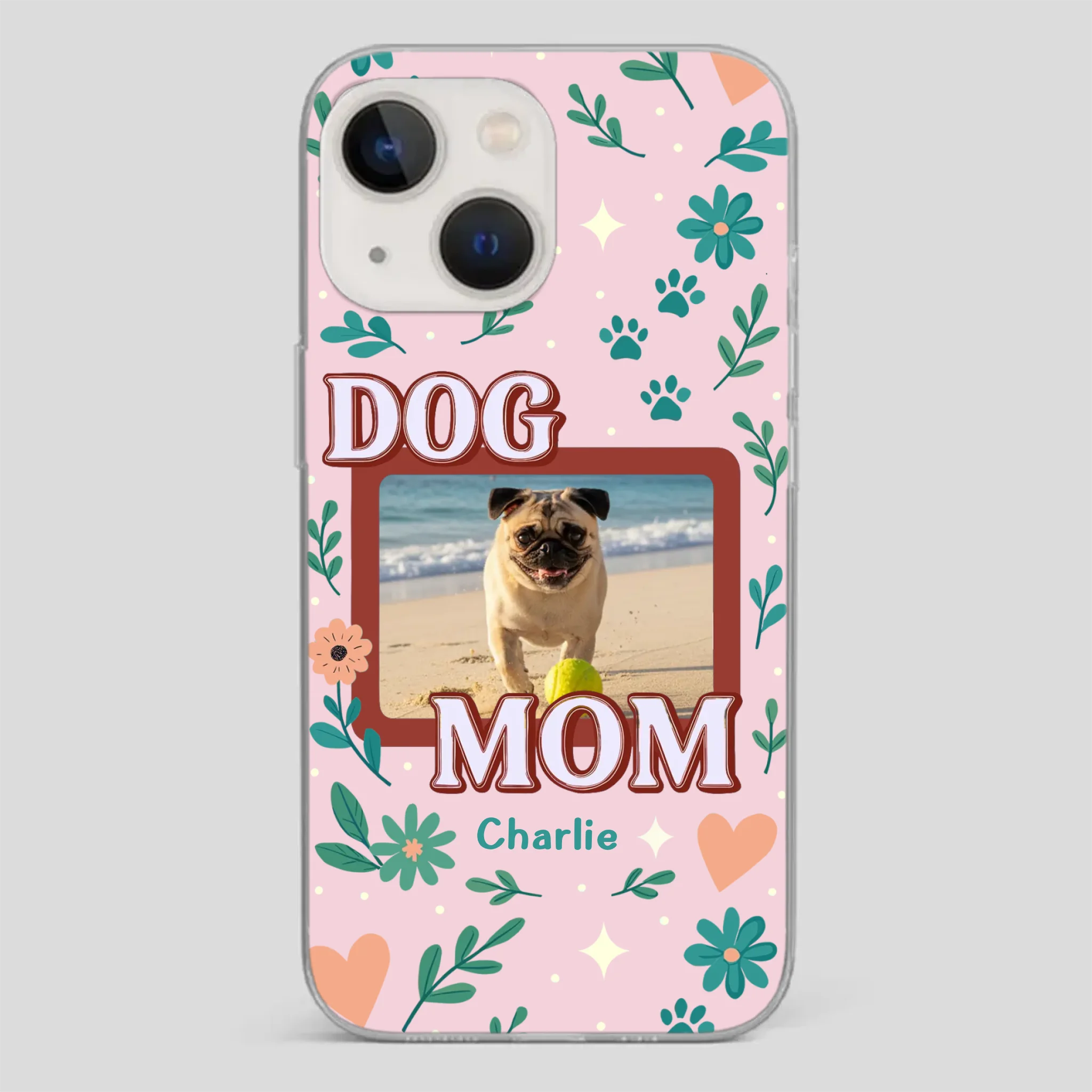 Heartfelt Personalized Pug Lover Dog Mom Phone Case Present | 89Prints
