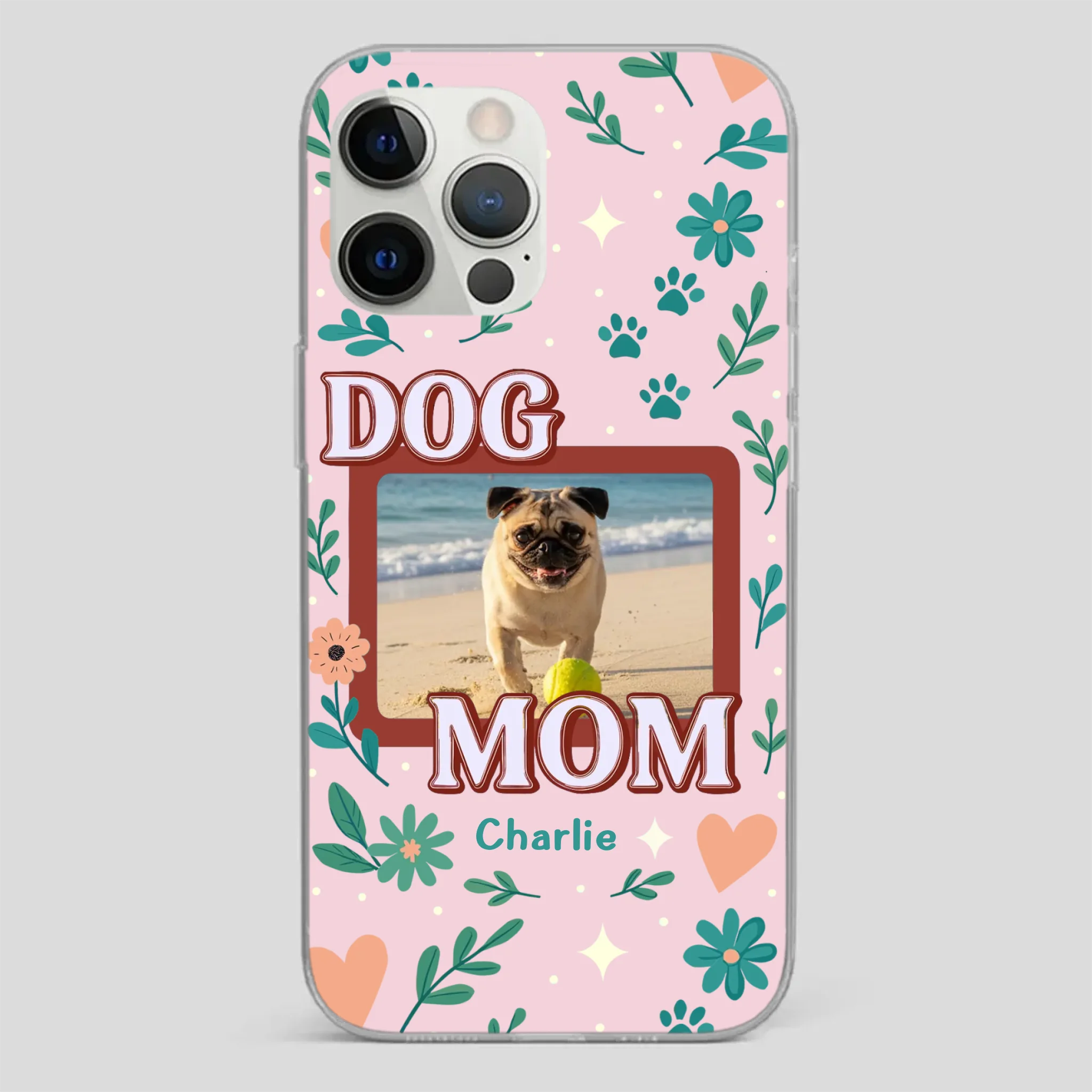 Heartfelt Personalized Pug Lover Dog Mom Phone Case Present | 89Prints