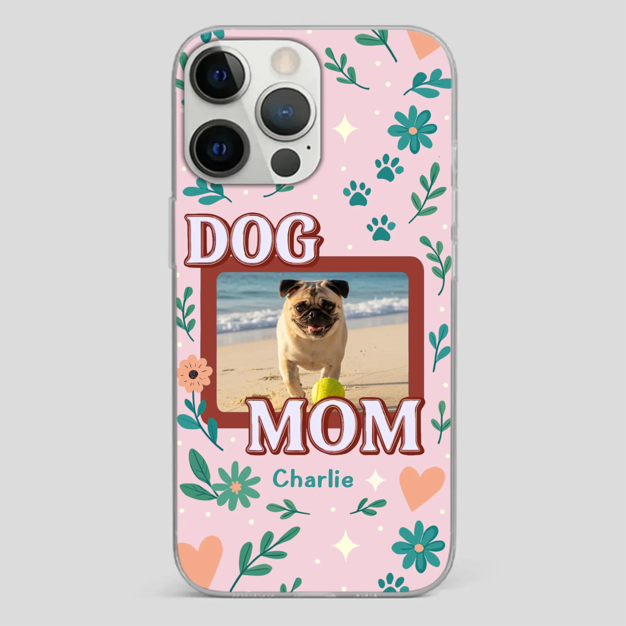 Heartfelt Personalized Pug Lover Dog Mom Phone Case Present | 89Prints