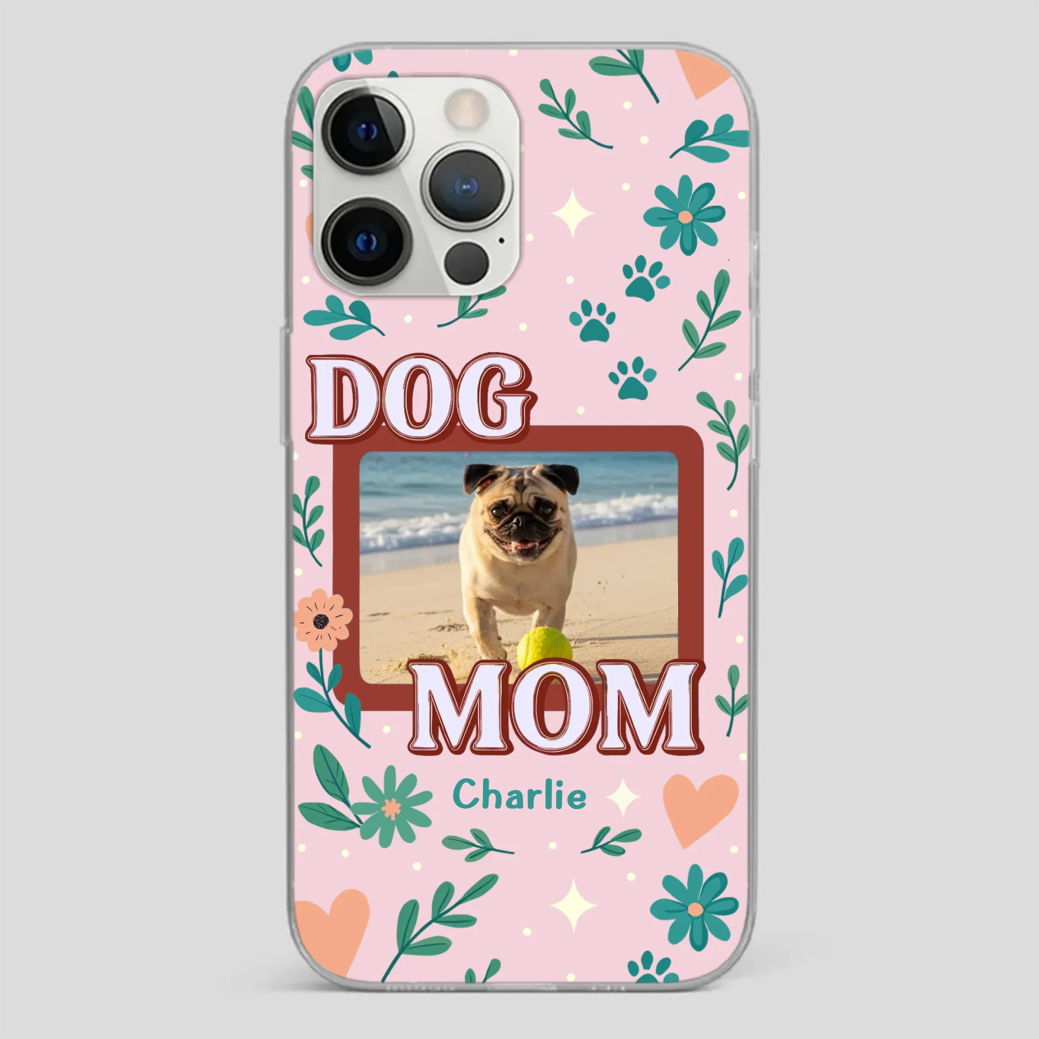 Heartfelt Personalized Pug Lover Dog Mom Phone Case Present | 89Prints