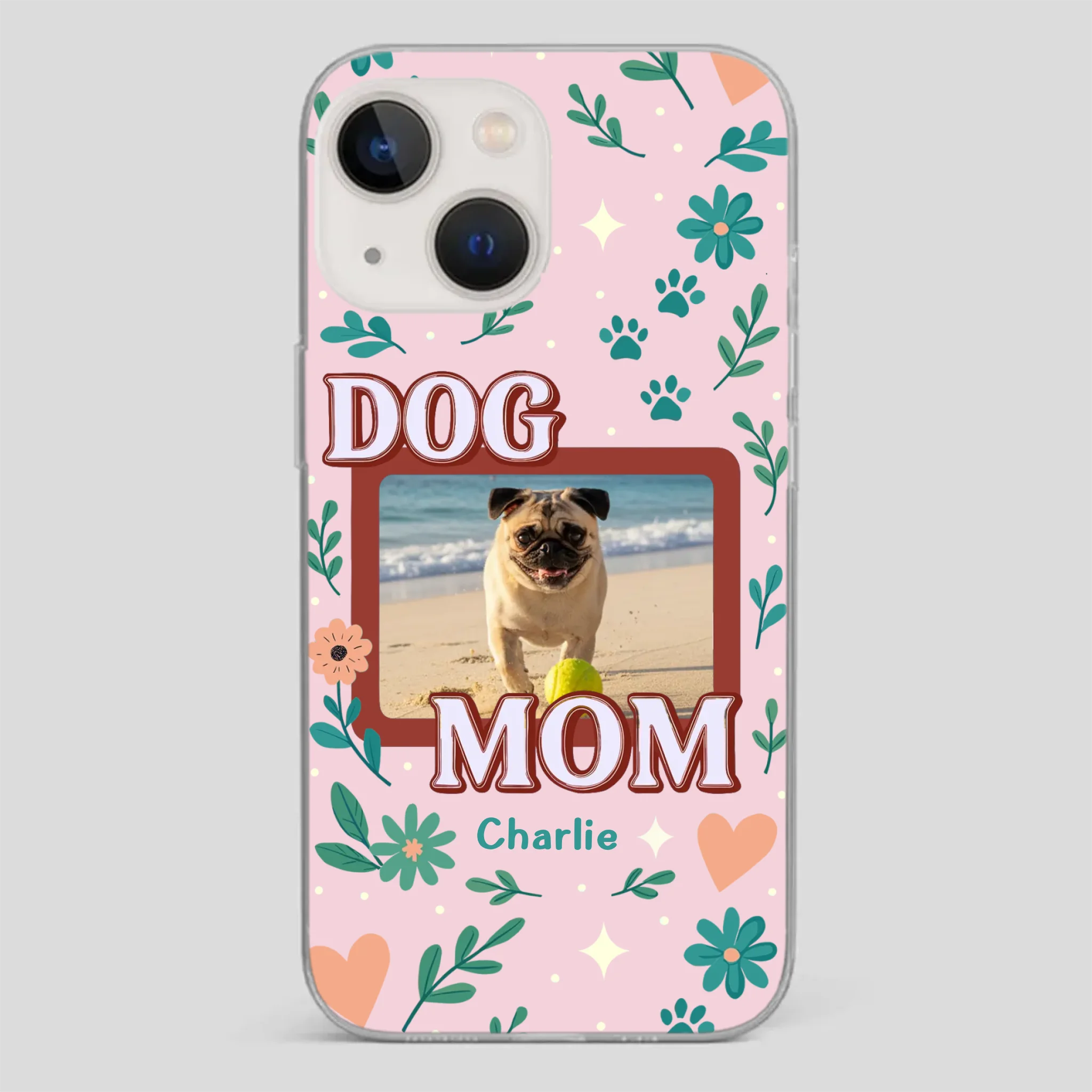 Heartfelt Personalized Pug Lover Dog Mom Phone Case Present | 89Prints