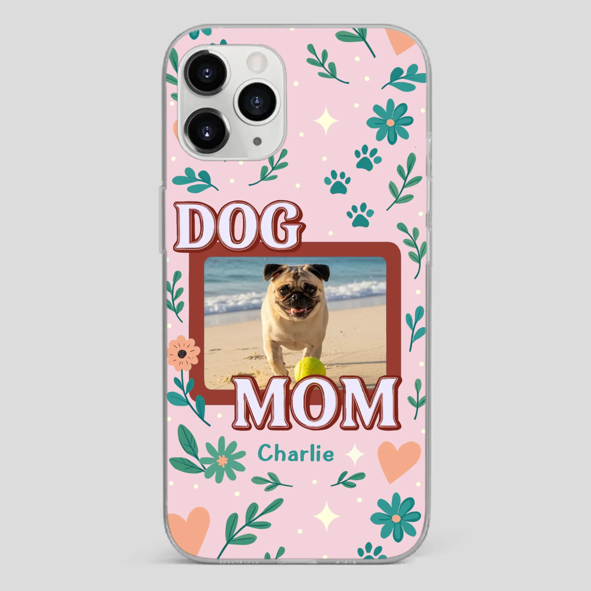Heartfelt Personalized Pug Lover Dog Mom Phone Case Present | 89Prints