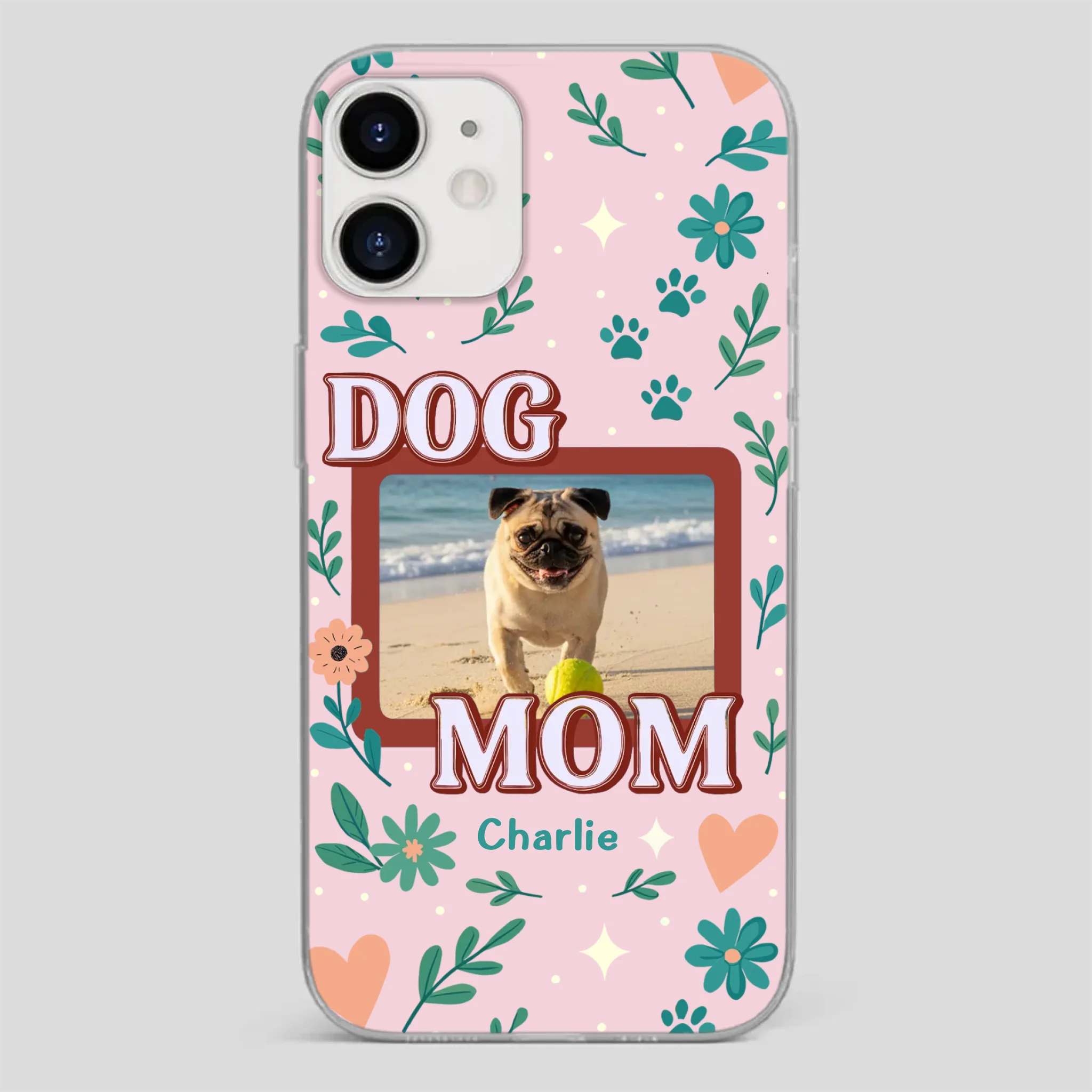 Heartfelt Personalized Pug Lover Dog Mom Phone Case Present | 89Prints