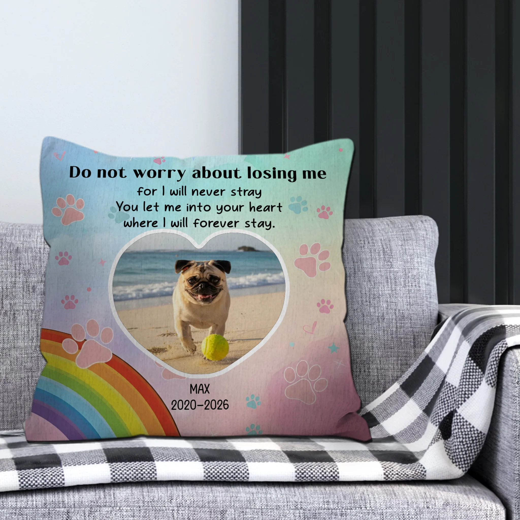 Customized Pug Pillow Gift - Do Not Worry About Losing Me | 89Prints