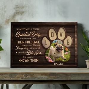 Personalized Pug Canvas - Meaningful Gift Sometimes A Very Special Dog Enters Our Lives | 89Prints