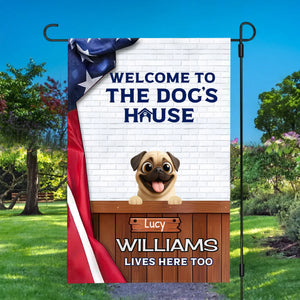 Personalized Pug Garden Flag – Meaningful Gift Welcome To The Dogs' House | 89Prints