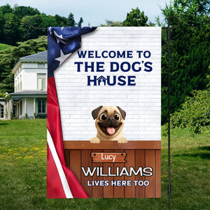 Personalized Pug Garden Flag – Meaningful Gift Welcome To The Dogs' House | 89Prints