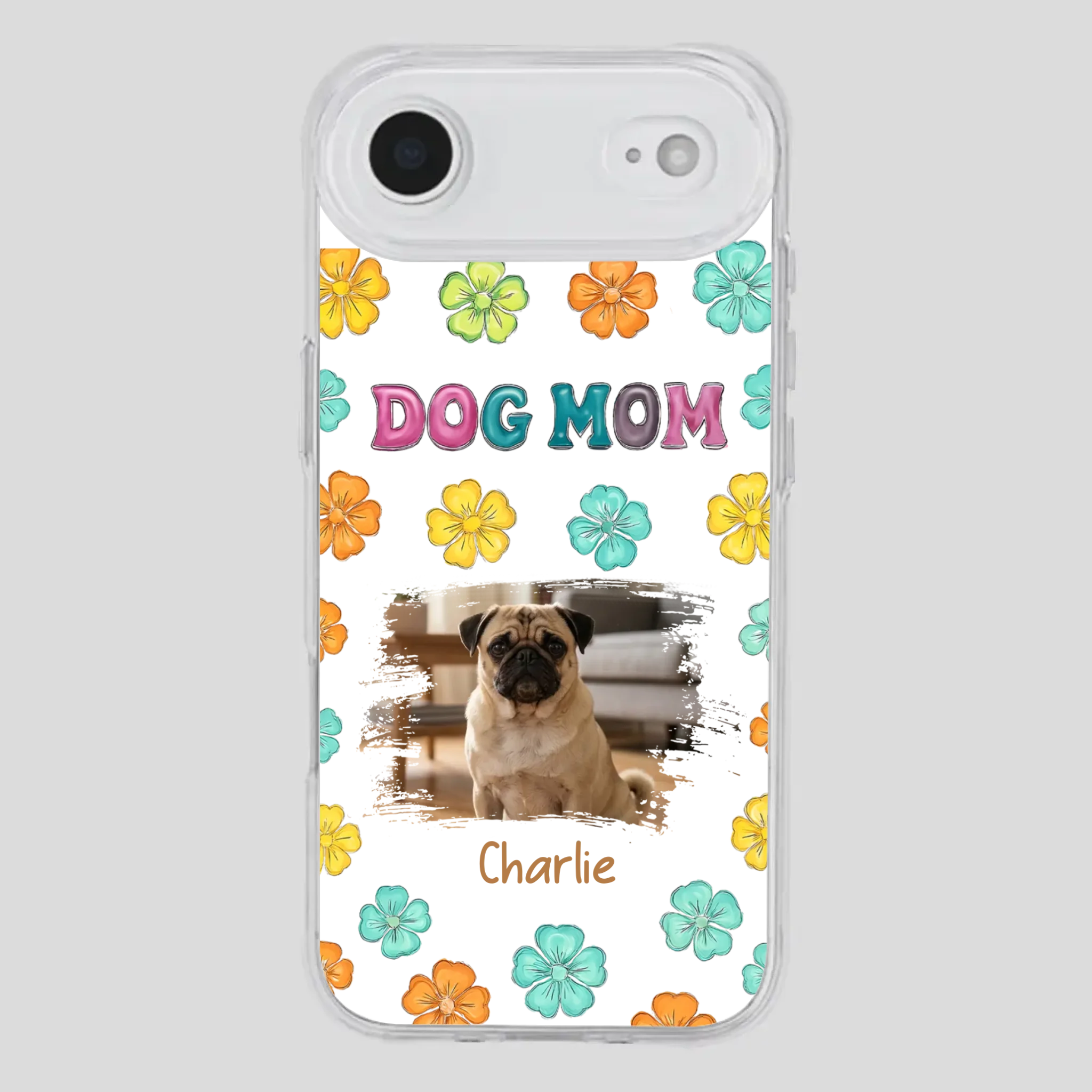 Personalized Pug Lover Phone Case – Custom Dog Name & Photo | 89Prints