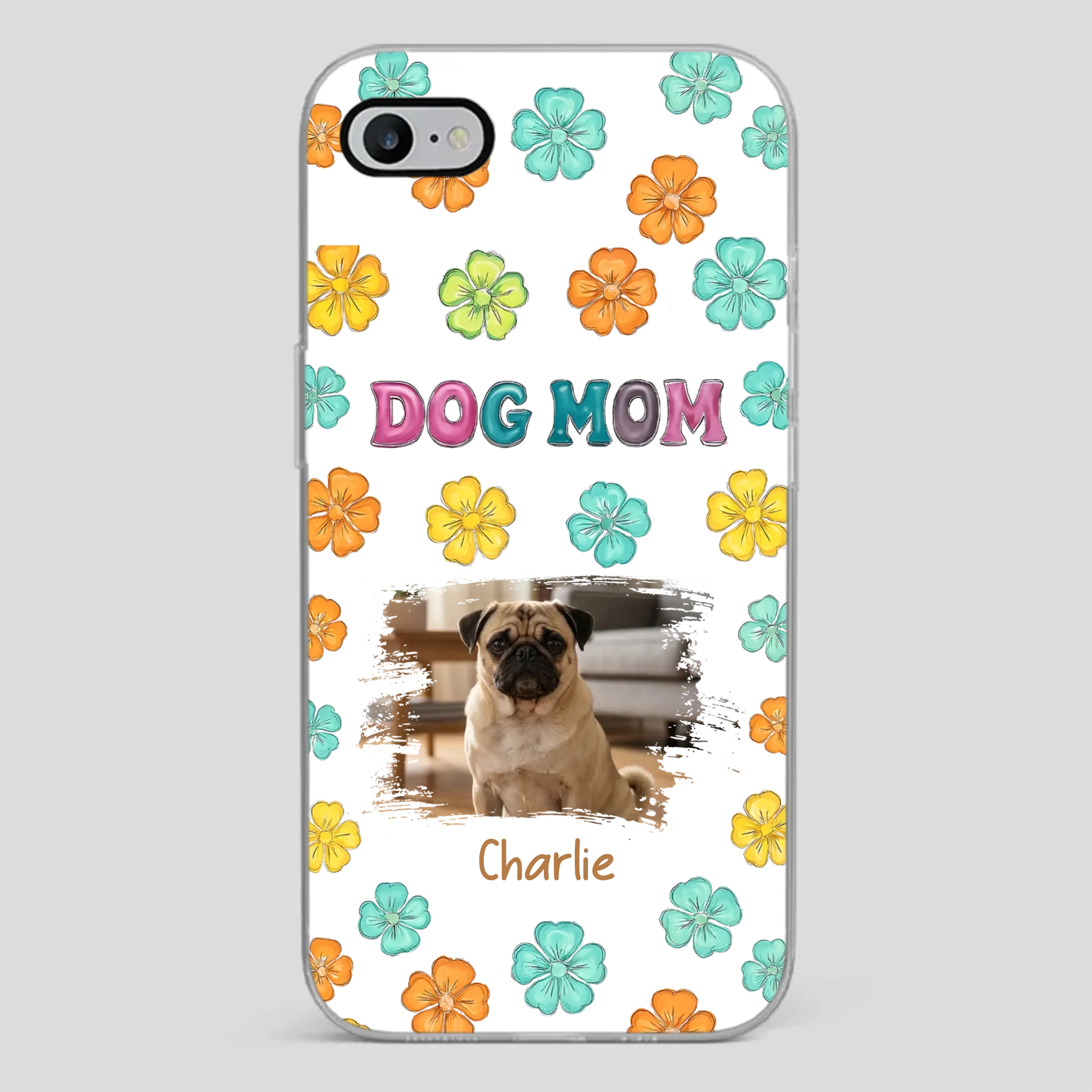 Personalized Pug Lover Phone Case – Custom Dog Name & Photo | 89Prints