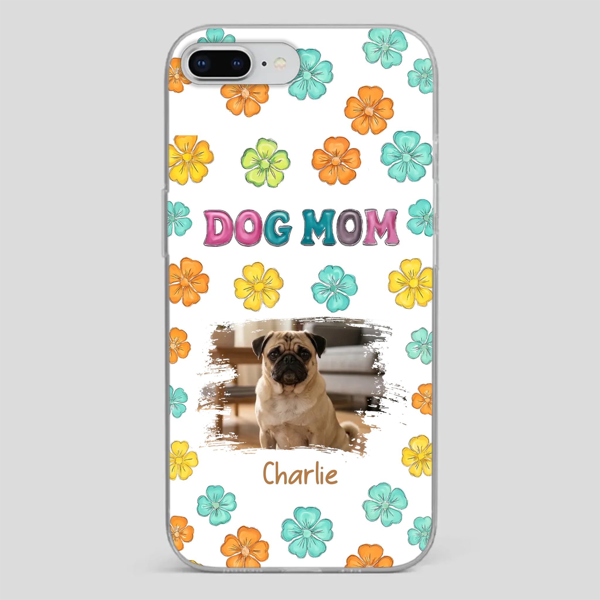 Personalized Pug Lover Phone Case – Custom Dog Name & Photo | 89Prints