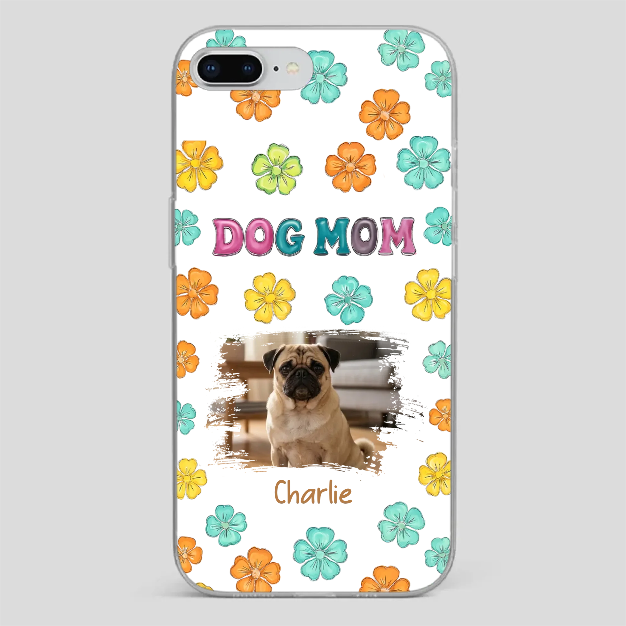 Personalized Pug Lover Phone Case – Custom Dog Name & Photo | 89Prints