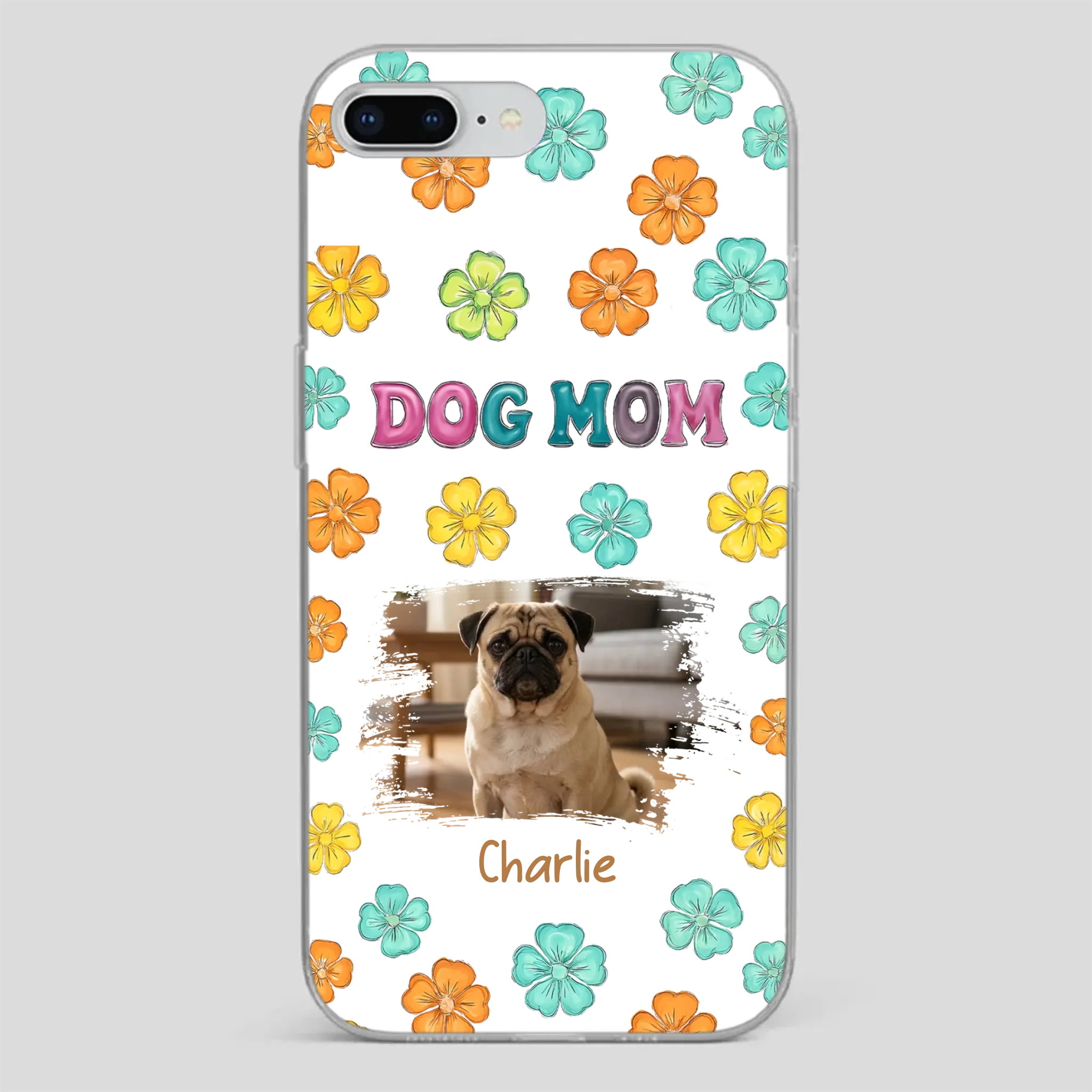 Personalized Pug Lover Phone Case – Custom Dog Name & Photo | 89Prints