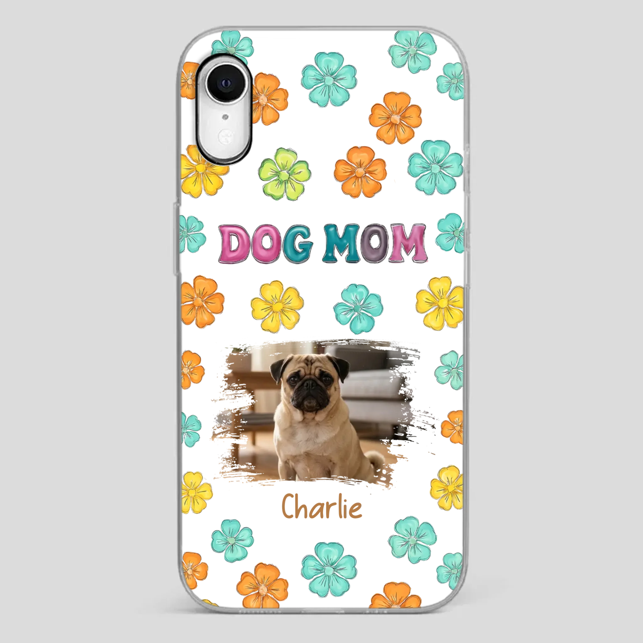 Personalized Pug Lover Phone Case – Custom Dog Name & Photo | 89Prints