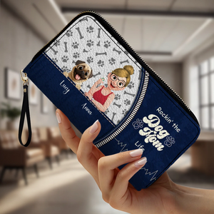 Personalized Pug Wallet - Rockin' The Dog Mom Life Gift | 89Prints