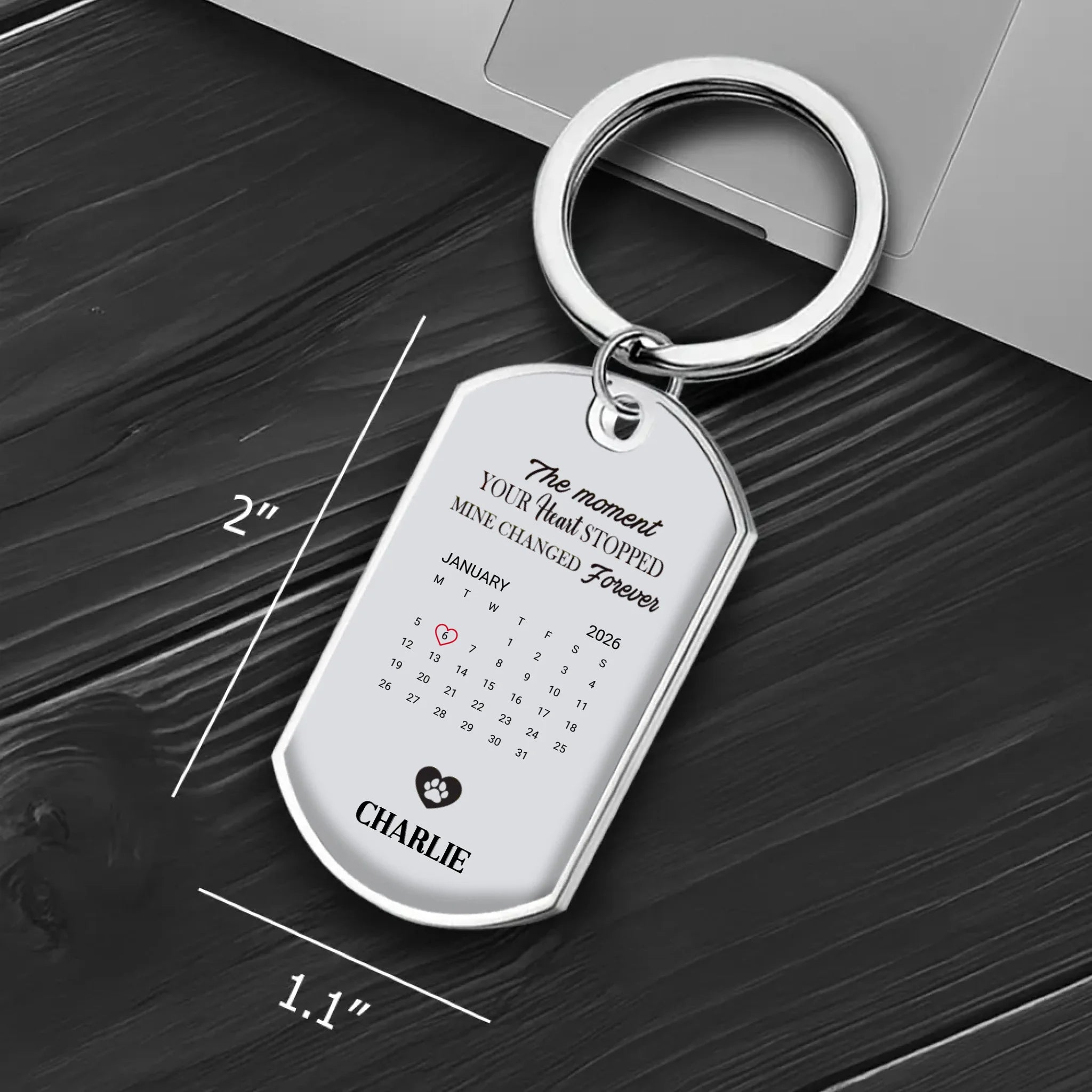 Custom Pug Lover Keychain – Personalized Photo & Engraved Keepsake | 89Prints