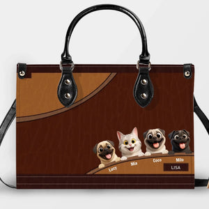 Customized Pug Leather Handbag – Custom Dog Gifts For Owners | 89Prints