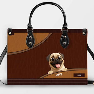 Customized Pug Leather Handbag – Custom Dog Gifts For Owners | 89Prints