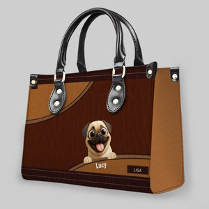Customized Pug Leather Handbag – Custom Dog Gifts For Owners | 89Prints
