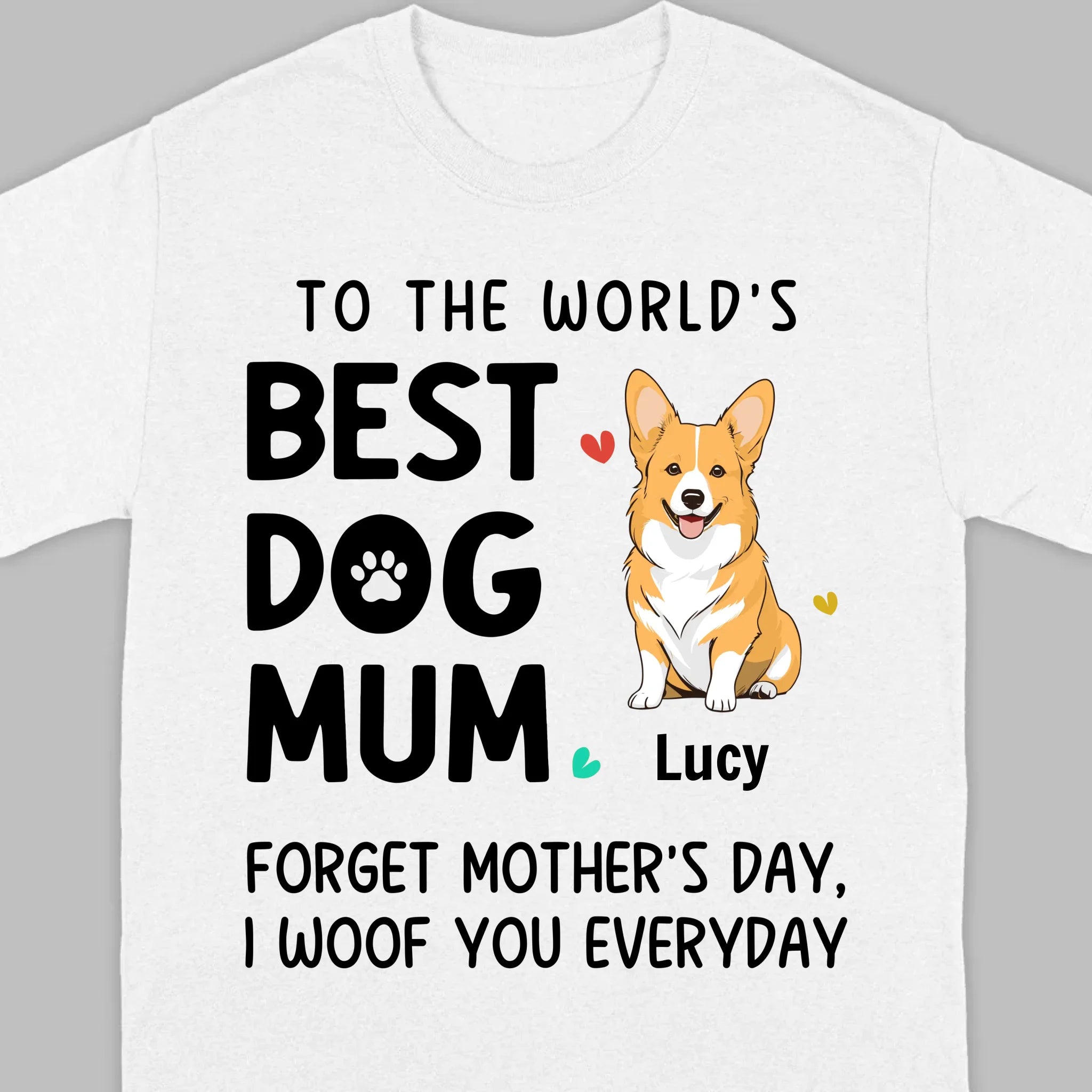 Best Dog Mum T-Shirt – Personalized Icons & Names for Dog Lovers | 89Prints