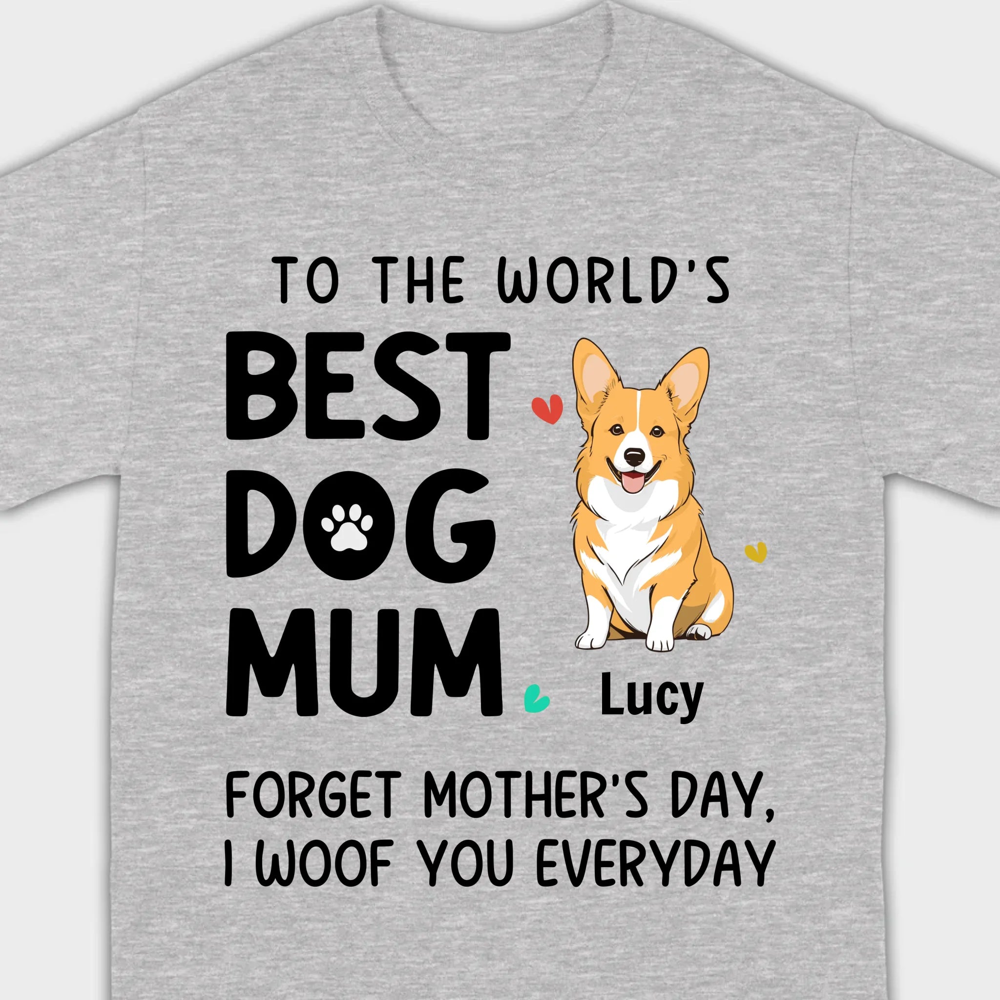Best Dog Mum T-Shirt – Personalized Icons & Names for Dog Lovers | 89Prints