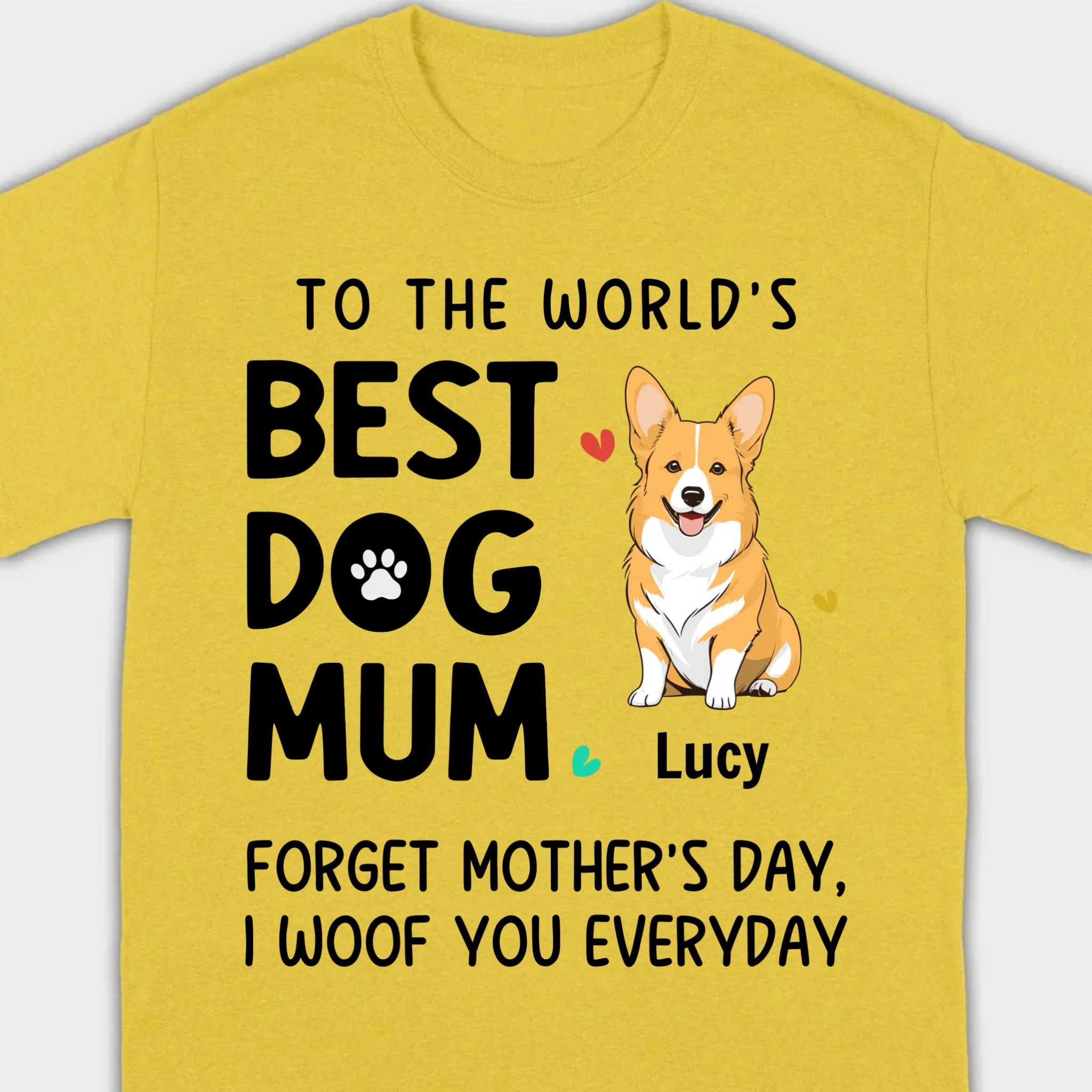 Best Dog Mum T-Shirt – Personalized Icons & Names for Dog Lovers | 89Prints