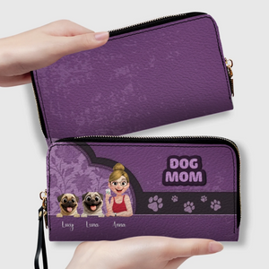 Personalized Pug Lover Wallet – Dog Mom Faux Leather Cartoon Design | 89Prints