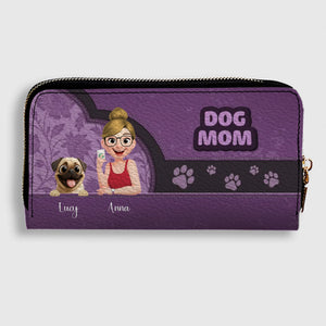 Personalized Pug Lover Wallet – Dog Mom Faux Leather Cartoon Design | 89Prints