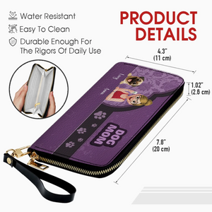 Personalized Pug Lover Wallet – Dog Mom Faux Leather Cartoon Design | 89Prints