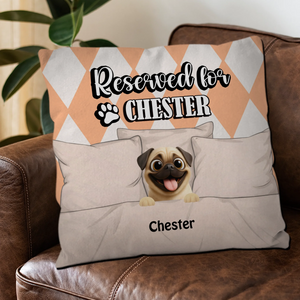 Personalized Pug Lover Pillow - Custom Reserved For Dog's Name Gift – 89Prints
