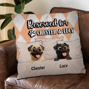 Personalized Pug Lover Pillow - Custom Reserved For Dog's Name Gift – 89Prints