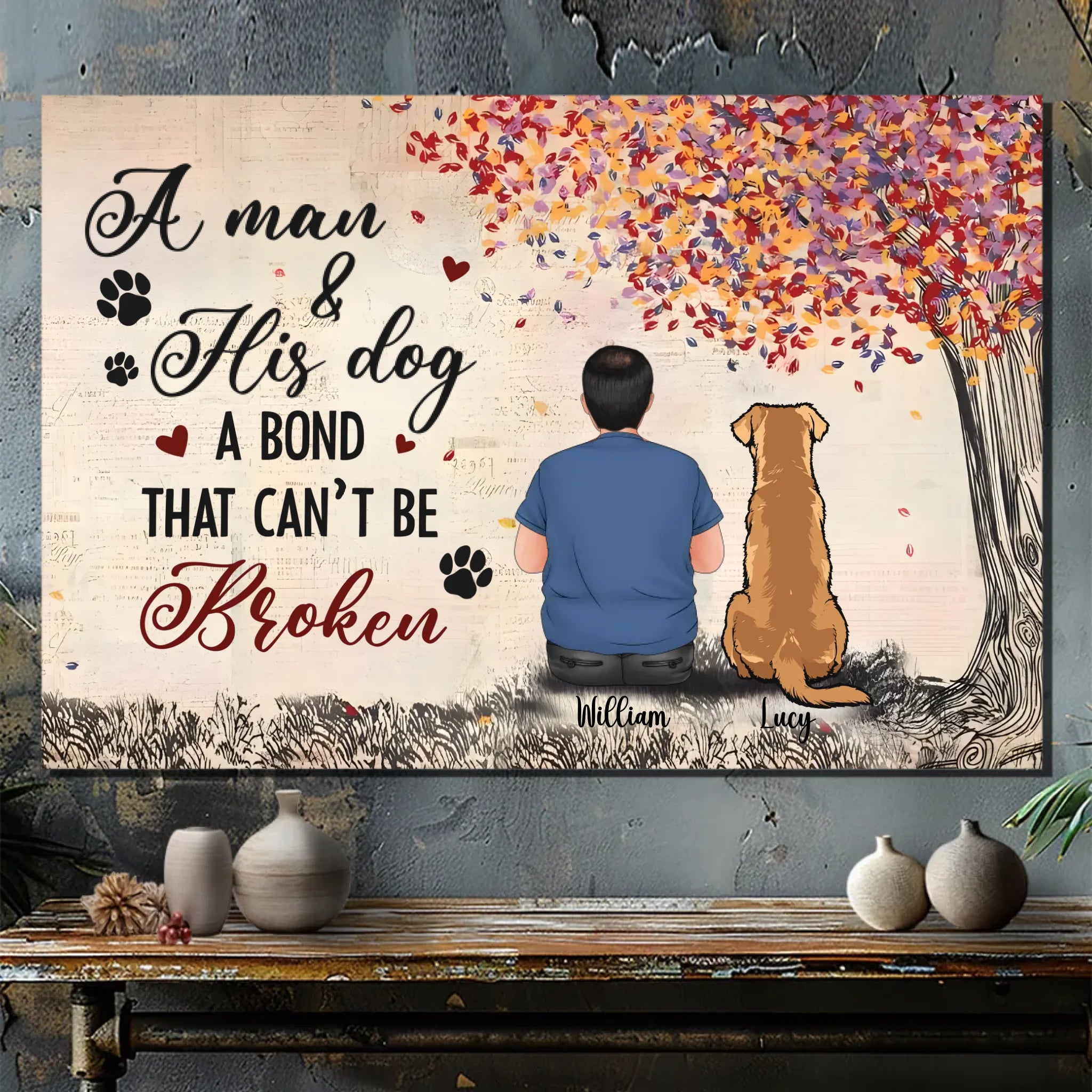 Dog Best Friend Canvas – Pet Lover Wall Art – 89Prints