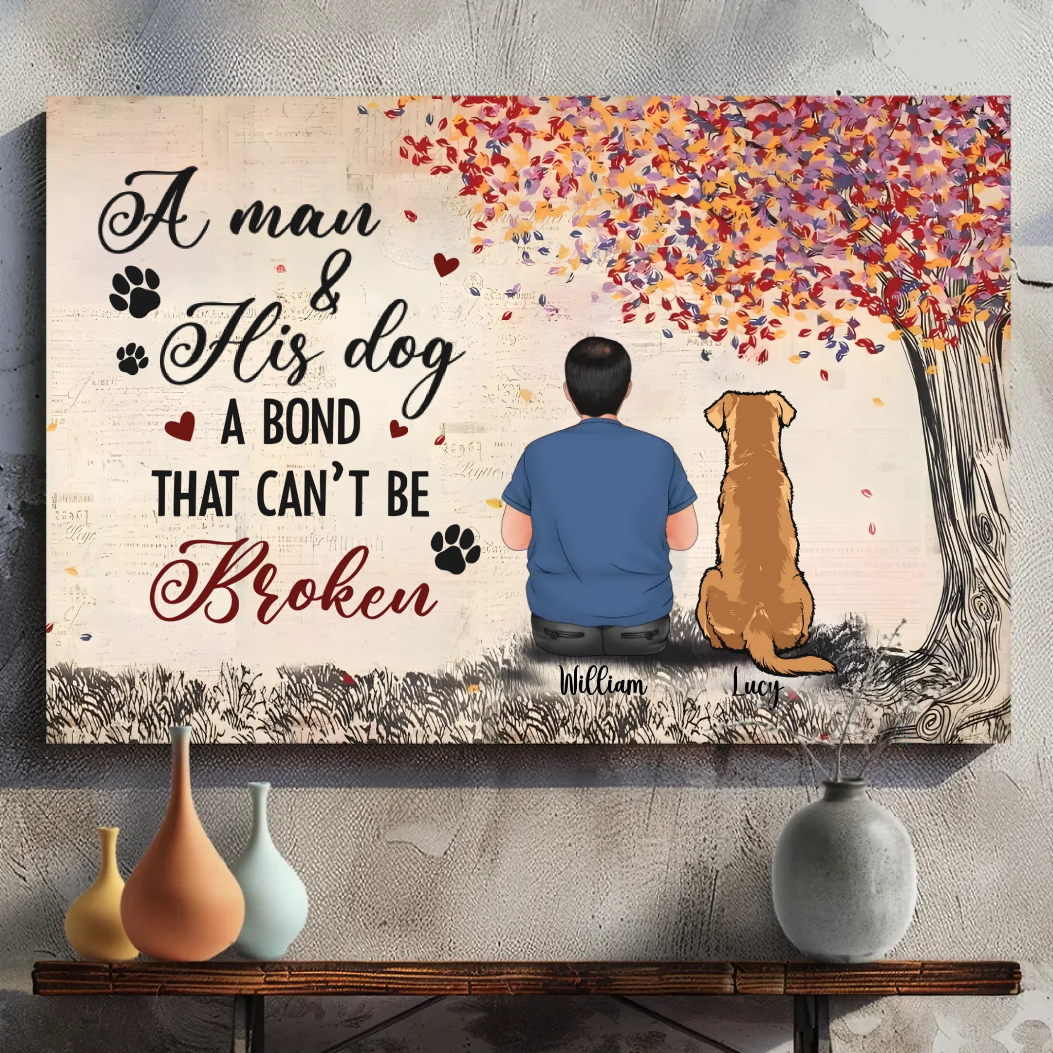 Dog Best Friend Canvas – Pet Lover Wall Art – 89Prints