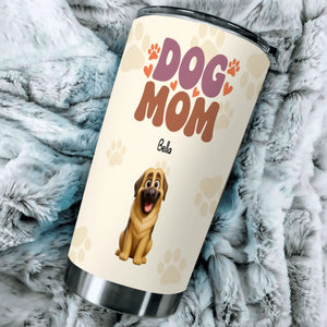 Cute Dog Tumbler – Custom Puppy Illustration With Name For Dog Lover - 89Prints