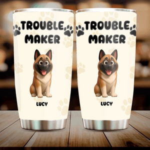 Customized Dog Print Tumbler – Funny Dog Lover Cup With Name Gift For Dog Owners - 89Prints
