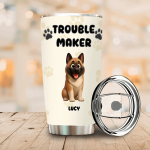Customized Dog Print Tumbler – Funny Dog Lover Cup With Name Gift For Dog Owners - 89Prints