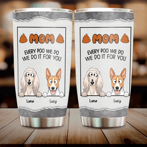 Customizable Dog Present Tumbler – Cute Dog Illustration With Name For Dog Lovers - 89Prints