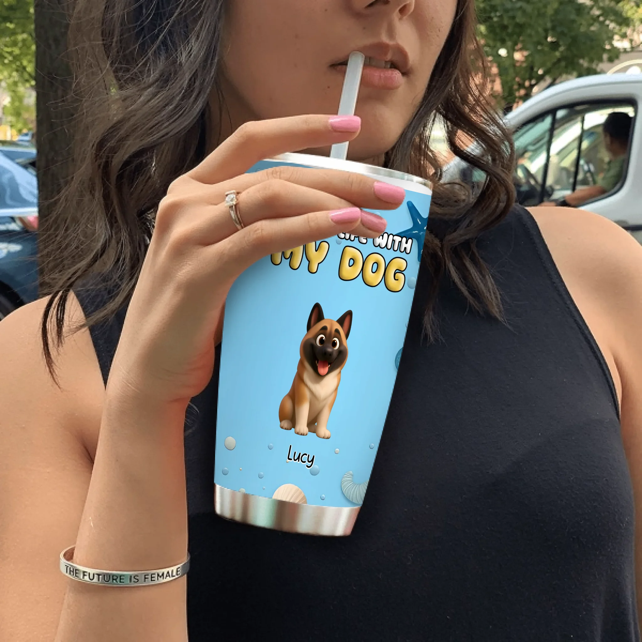 Custom Dog Design Tumbler - Better Life With Dog Perfect Gift For Dog Lovers - 89Prints
