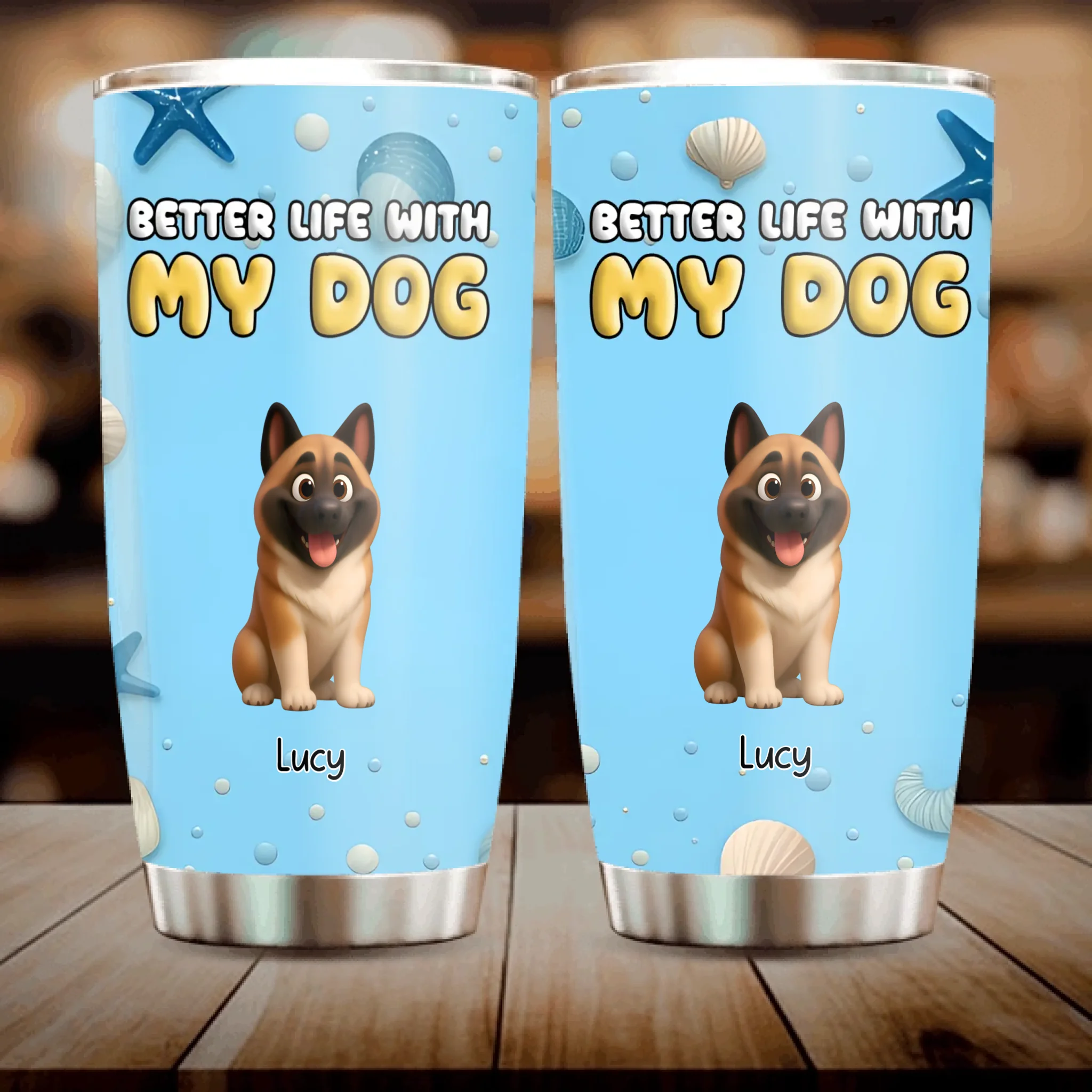 Custom Dog Design Tumbler - Better Life With Dog Perfect Gift For Dog Lovers - 89Prints