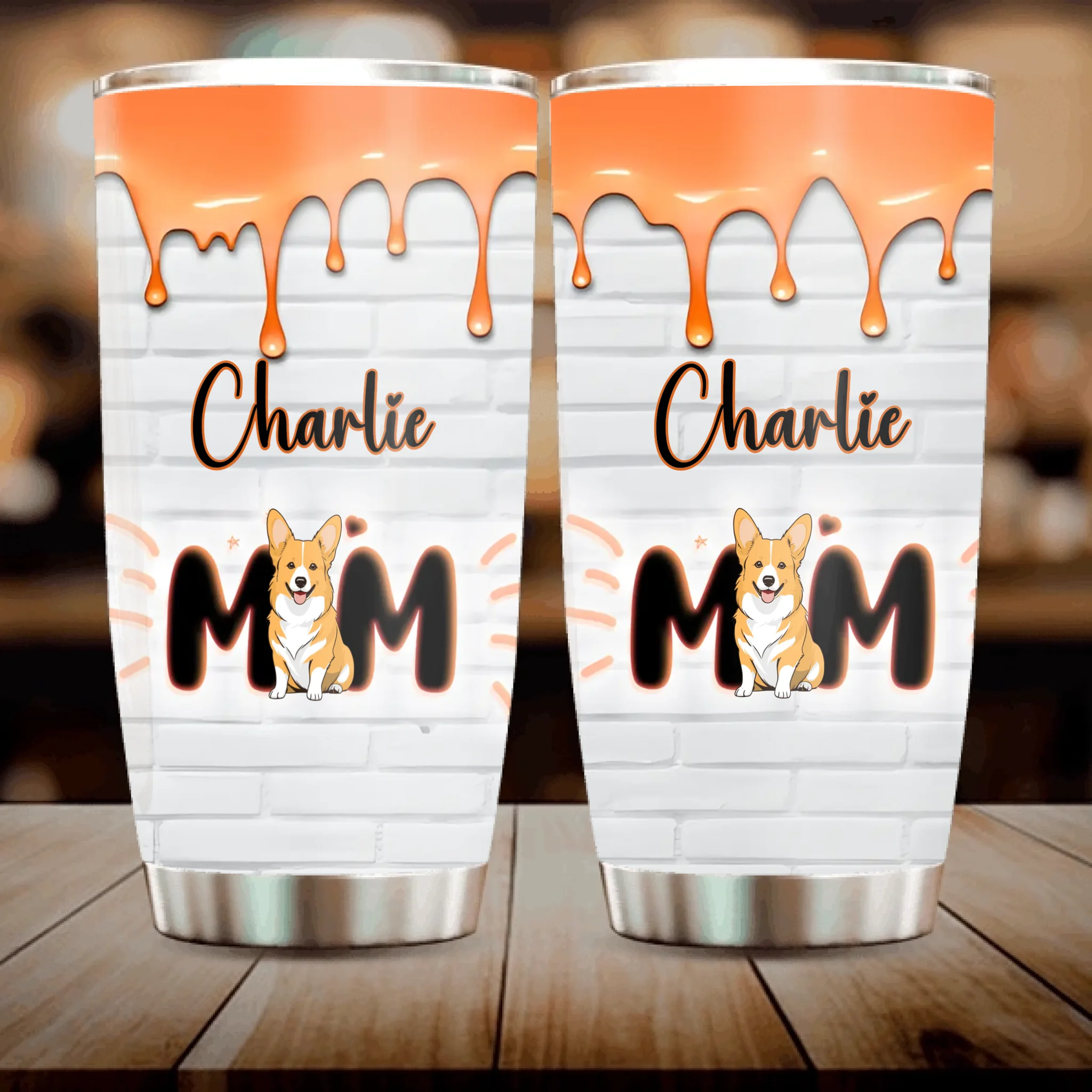 Custom Tumbler - Personalized Dog Name, Cute Gift for Dog Lovers - 89Prints