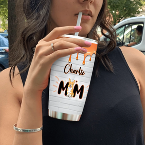 Custom Tumbler - Personalized Dog Name, Cute Gift for Dog Lovers - 89Prints
