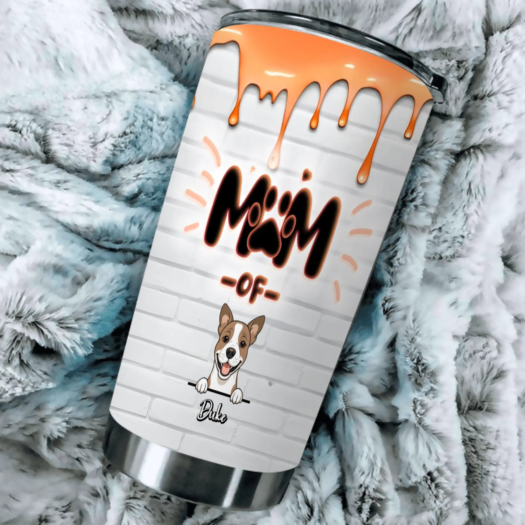 Custom Dog Mom Insulated Tumbler – Unique “Mom Of” Paw Name, Cute Gift for Dog Lovers - 89Prints