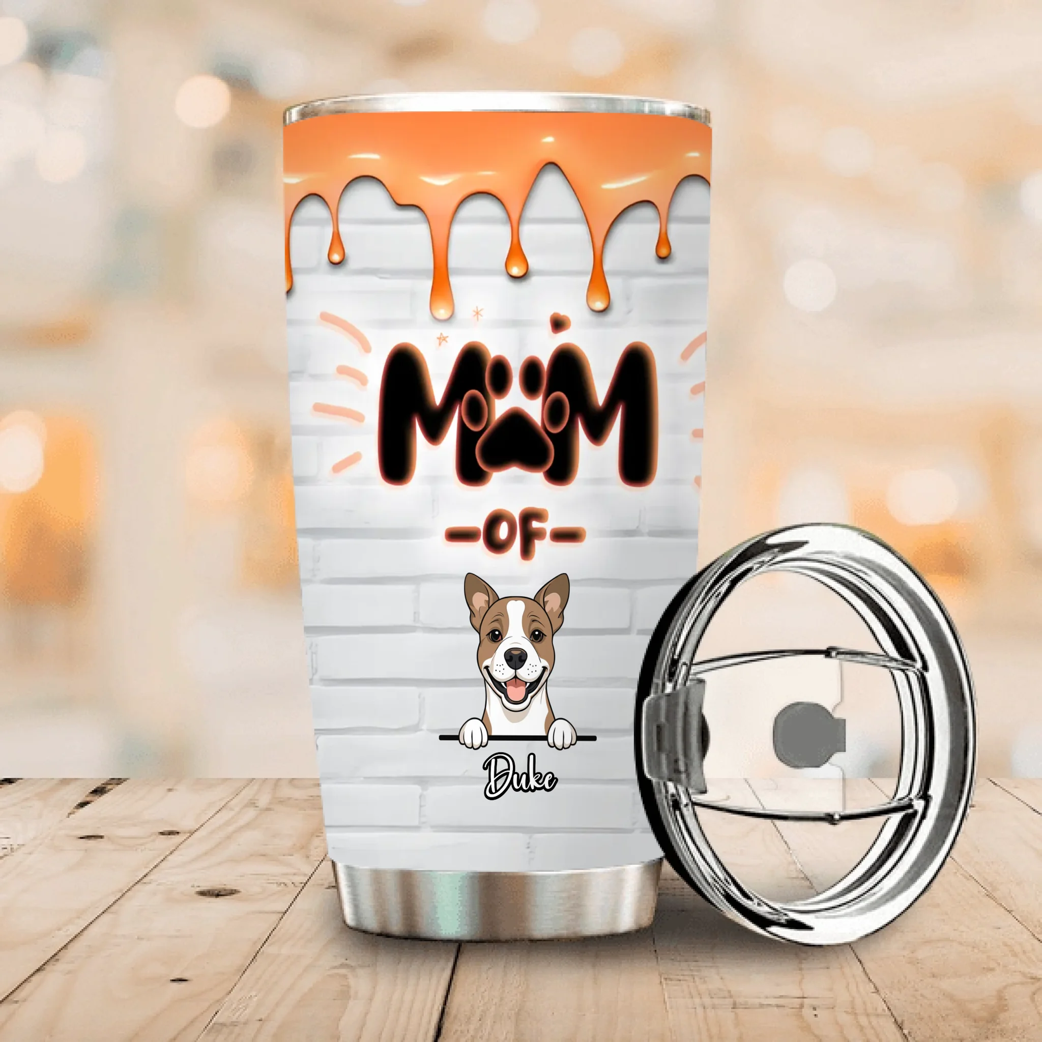 Custom Dog Mom Insulated Tumbler – Unique “Mom Of” Paw Name, Cute Gift for Dog Lovers - 89Prints