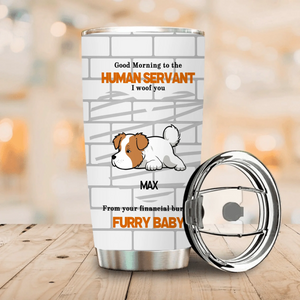 Customized Dog Lover Tumbler - Funny Furry Baby Quote With Uniue Name - 89Prints
