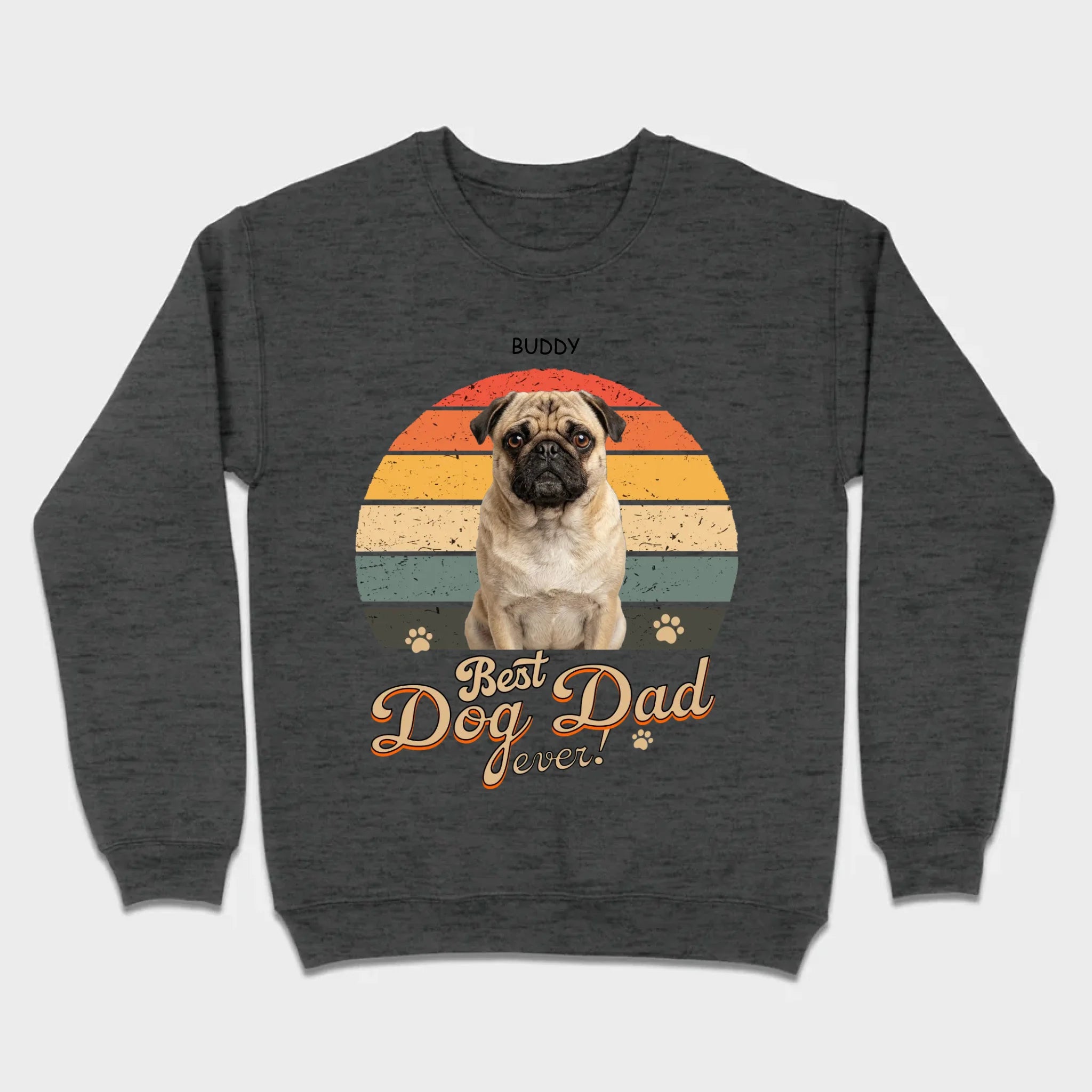 Custom Pug Lover Hoodie - Individualized Best Dog Dad Ever T-Shirts | 89Prints