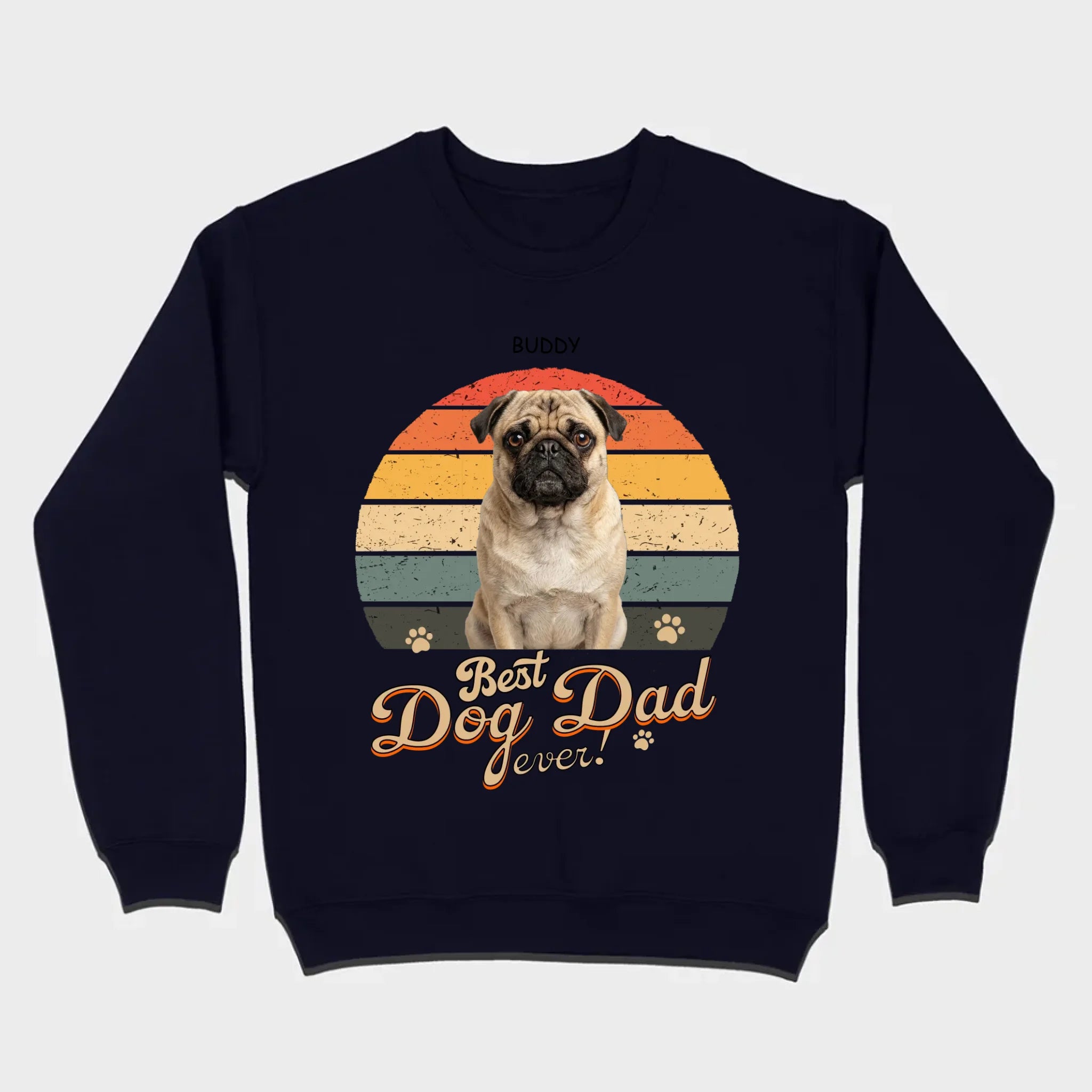 Custom Pug Lover Hoodie - Individualized Best Dog Dad Ever T-Shirts | 89Prints