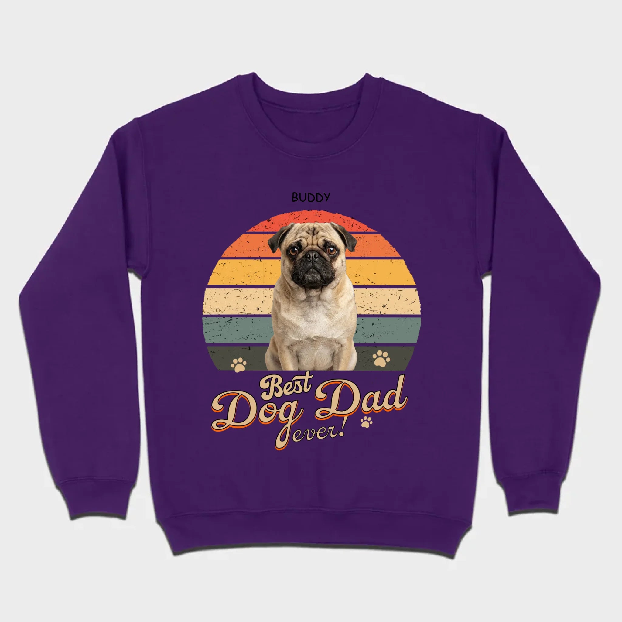 Custom Pug Lover Hoodie - Individualized Best Dog Dad Ever T-Shirts | 89Prints