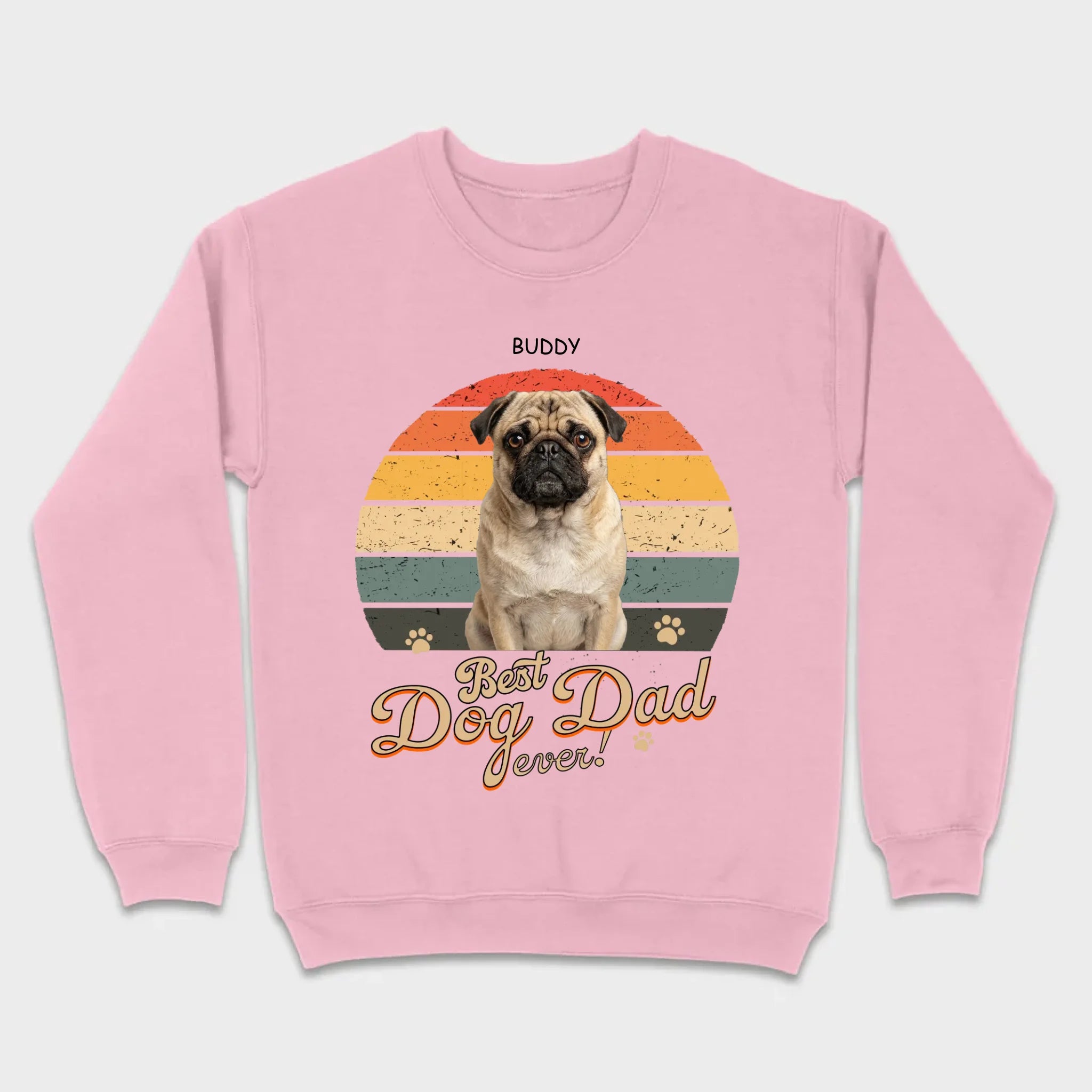 Custom Pug Lover Hoodie - Individualized Best Dog Dad Ever T-Shirts | 89Prints