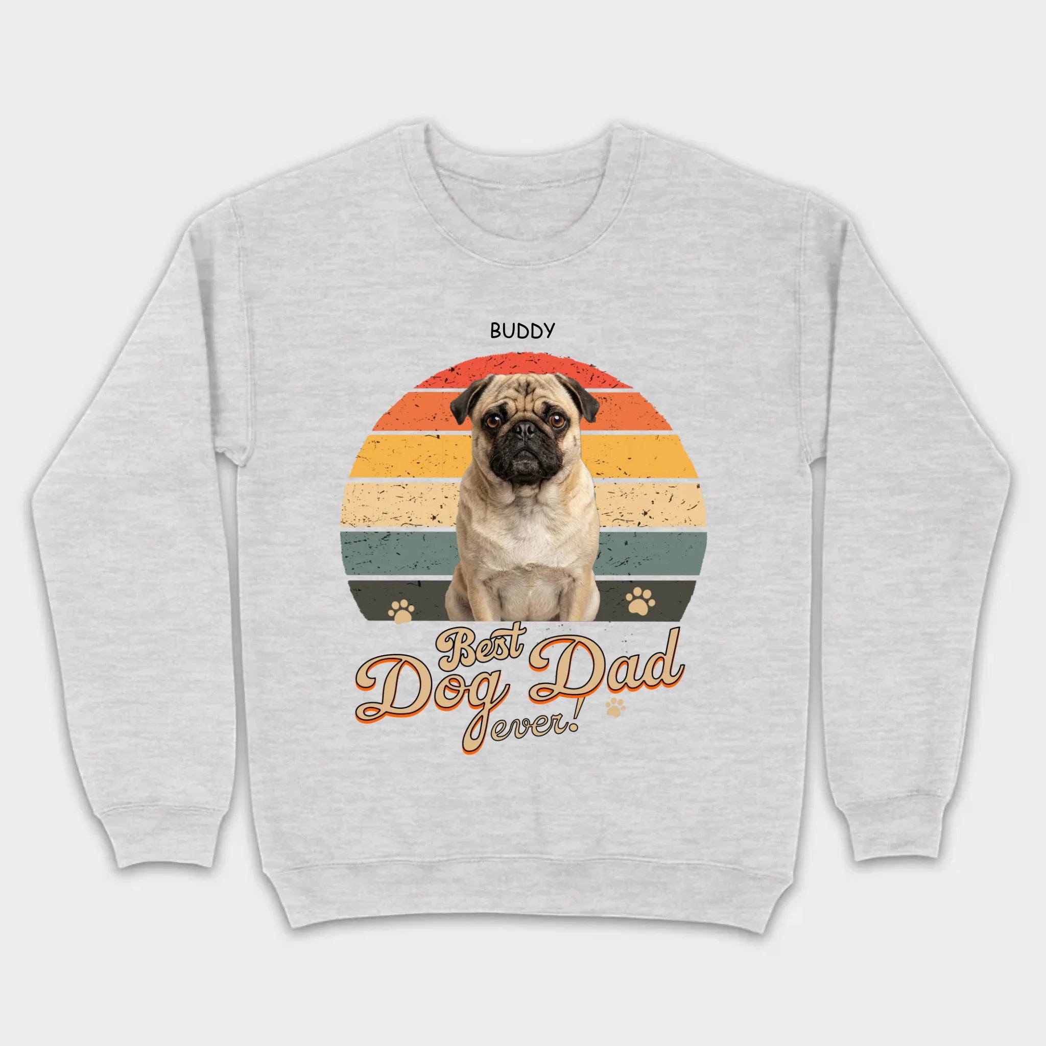 Custom Pug Lover Hoodie - Individualized Best Dog Dad Ever T-Shirts | 89Prints