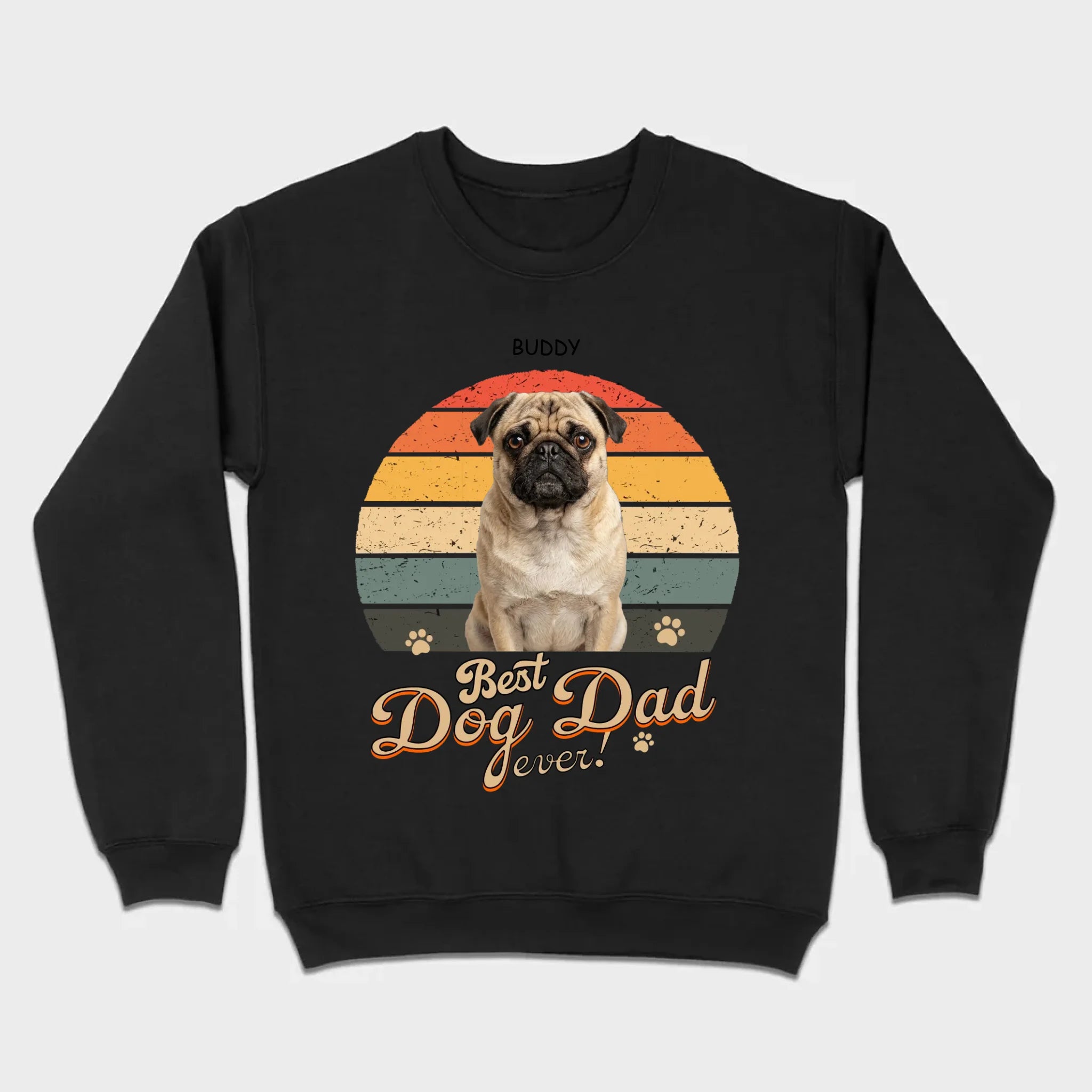 Custom Pug Lover Hoodie - Individualized Best Dog Dad Ever T-Shirts | 89Prints