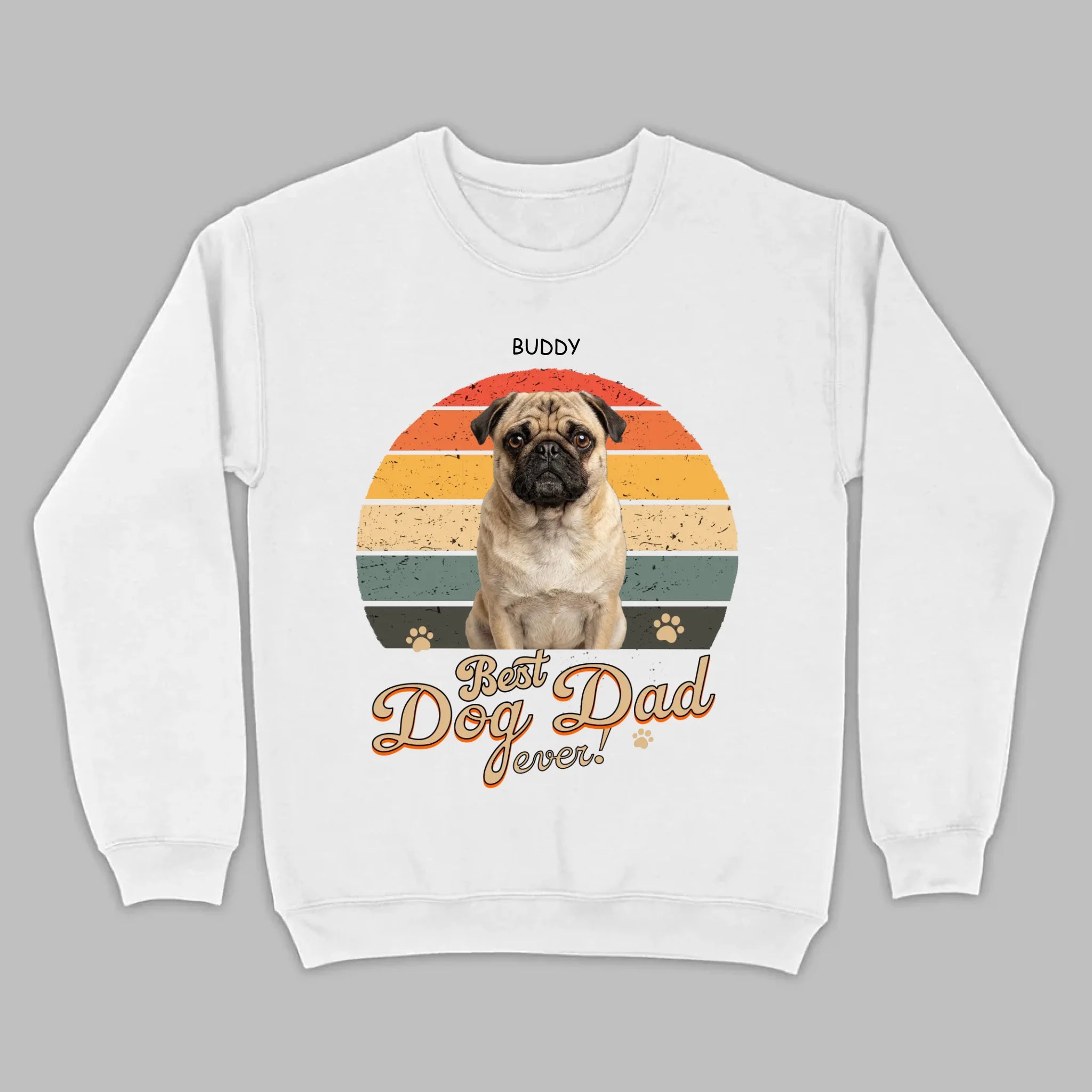 Custom Pug Lover Hoodie - Individualized Best Dog Dad Ever T-Shirts | 89Prints